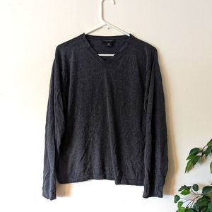 Silk/Cashmere Charcoal Banana Republic Pullover